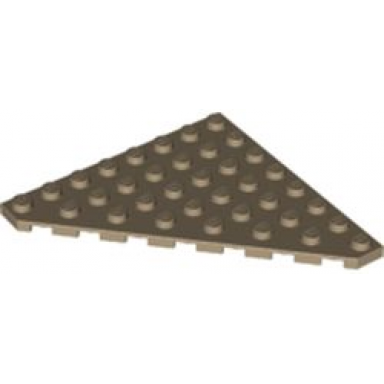 dark tan wedge plate 8 x 8 cut corner