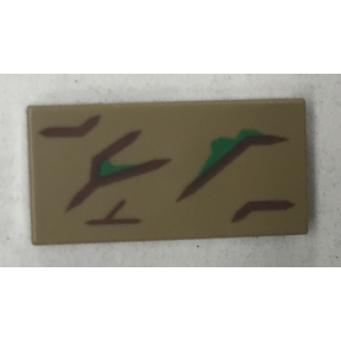 dark tan tile 1 x 2 with wood grain pattern groot