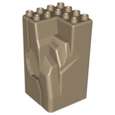 dark tan duplo rock 4 x 4 x 6