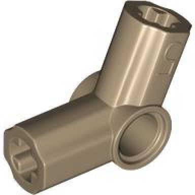 dark tan technic axle and pin connector angled 5 - 112.5 degrees