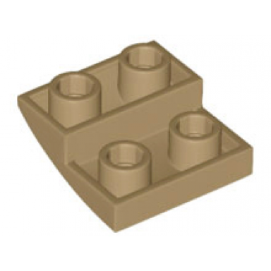 dark tan slope curved 2 x 2 x 2 3 inverted