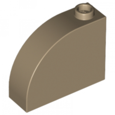 dark tan slope curved 3 x 1 x 2 with hollow stud