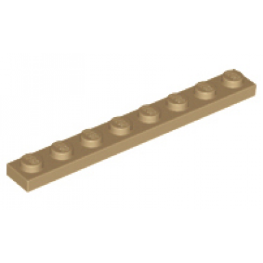 dark tan plate 1 x 8
