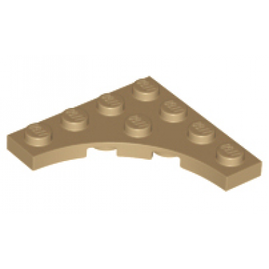dark tan plate modified 4 x 4 with 3 x 3 curved cutout