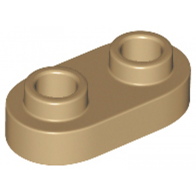 dark tan plate round 1 x 2 with open studs