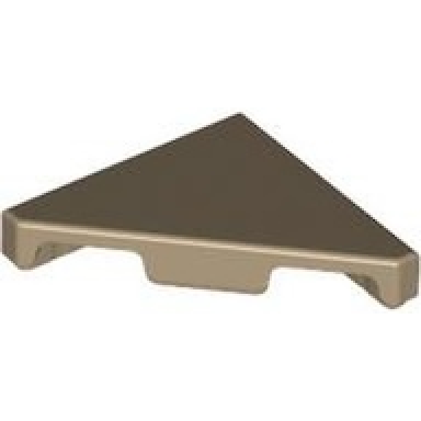 dark tan tile modified 2 x 2 triangular