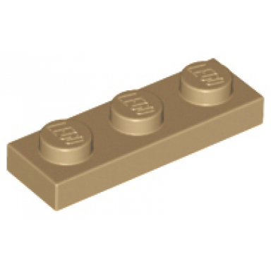dark tan plate 1 x 3