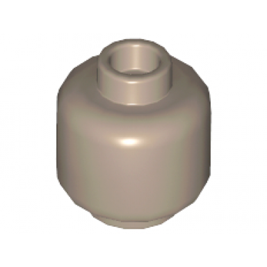 dark tan minifigure head plain