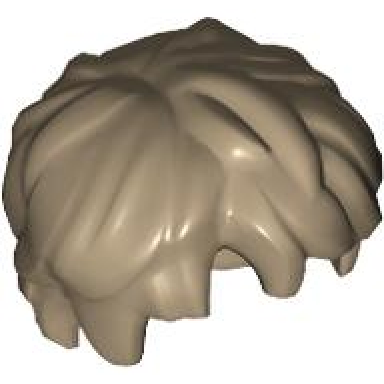 dark tan minifigure hair thick and messy