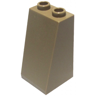 dark tan slope 75 2 x 2 x 3 - hollow studs