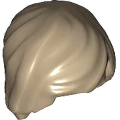 dark tan minifigure hair mid-length swept right with side part