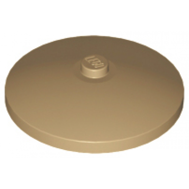 dark tan dish 4 x 4 inverted radar with solid stud