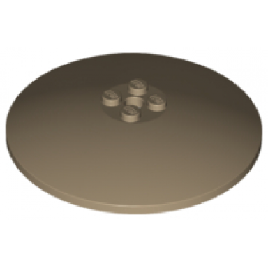 dark tan dish 8 x 8 inverted radar - solid studs