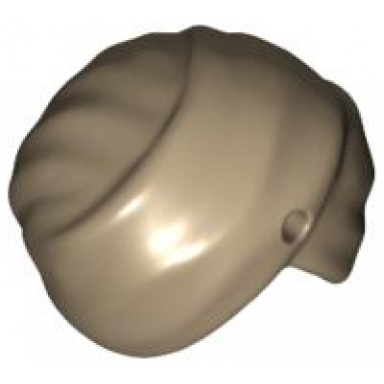 dark tan minifigure headgear turban with hole
