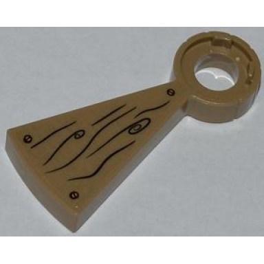 stairs spiral step with wood grain 2 knots and 3 screws pattern sticker - set 79103