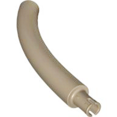 dark tan dinosaur tail neck middle section with bar hole and technic pin