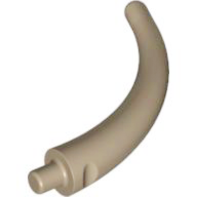 dark tan dinosaur tail end section horn