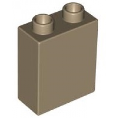 dark tan duplo brick 1 x 2 x 2
