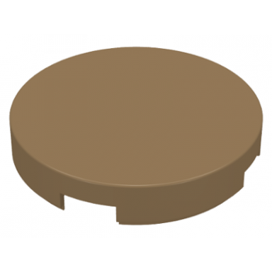 dark tan tile round 2 x 2