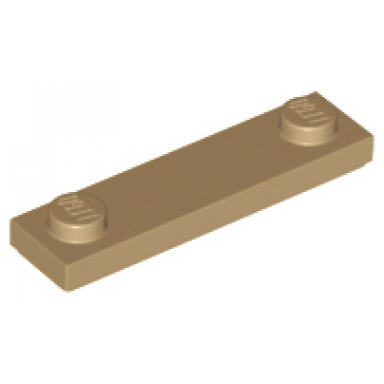dark tan plate modified 1 x 4 with 2 studs with groove