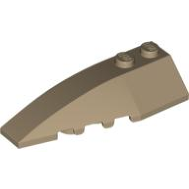 dark tan wedge 6 x 2 left