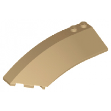 dark tan wedge 8 x 3 x 2 open left