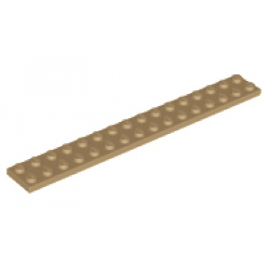 dark tan plate 2 x 16