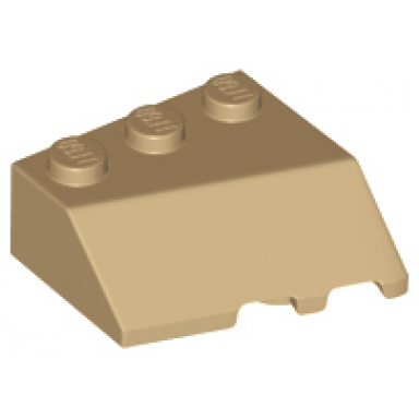 dark tan wedge 3 x 3 sloped left