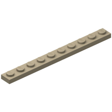 dark tan plate 1 x 10