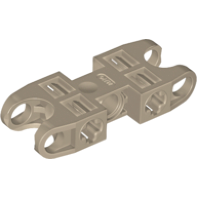 dark tan technic axle and pin connector 2 x 5 with 2 ball joint sockets open sides