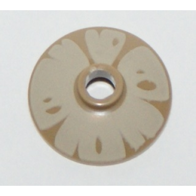 dark tan dish 2 x 2 inverted radar with mushroom tan pattern