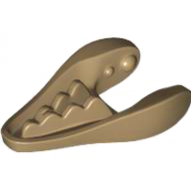 dark tan dinosaur jaw lower small