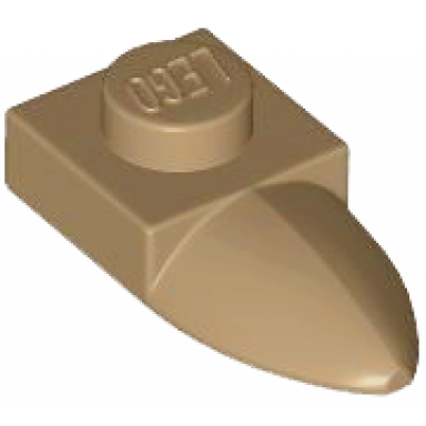 dark tan plate modified 1 x 1 with tooth horizontal
