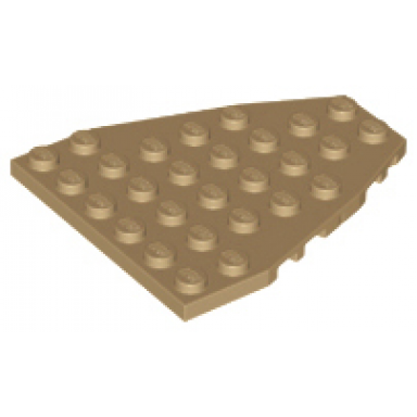 dark tan wedge plate 7 x 6 with stud notches boat bow plate