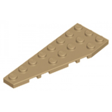 dark tan wedge plate 8 x 3 pentagonal left