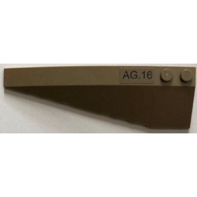 dark tan wedge 10 x 3 left with ag.16 pattern sticker - set 76075