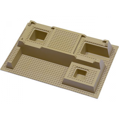 dark tan baseplate raised 32 x 48 x 6 with level front