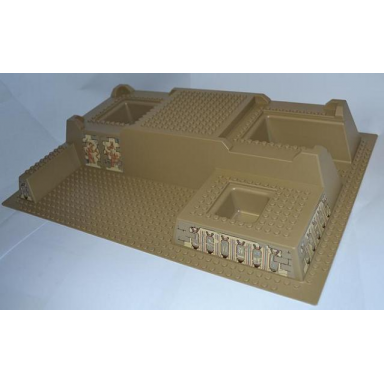 dark tan baseplate raised 32 x 48 x 6 with level front with hieroglyphs horus and anubis pattern stickers - set 7327