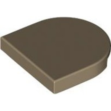 dark tan tile round 2 x 2 half circle extended