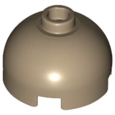 dark tan brick round 2 x 2 dome top