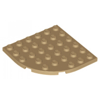 dark tan plate round corner 6 x 6