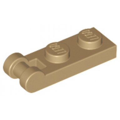 dark tan plate modified 1 x 2 with bar handle on end