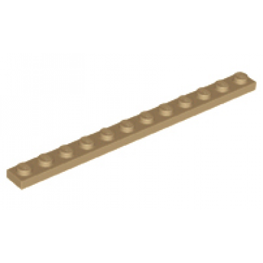 dark tan plate 1 x 12