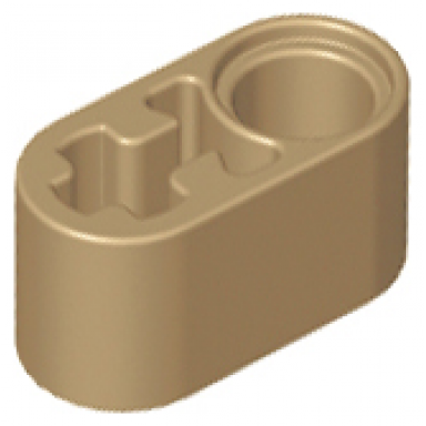 dark tan technic liftarm thick 1 x 2 - axle hole