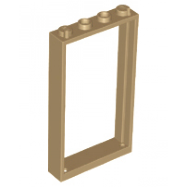dark tan door frame 1 x 4 x 6 with 2 holes on top and bottom