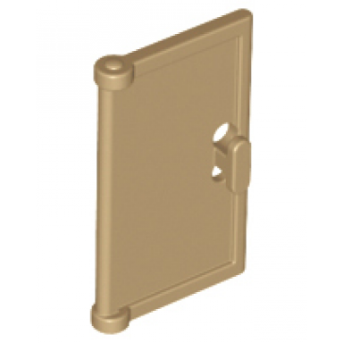 dark tan door 1 x 2 x 3 with vertical handle mold for tabless frames