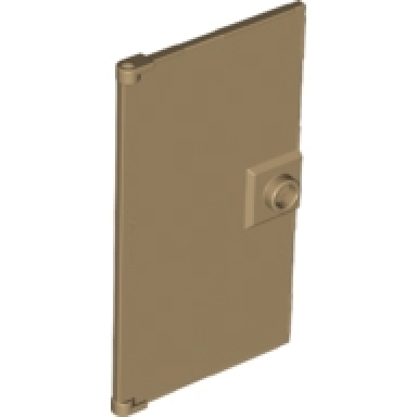 dark tan door 1 x 4 x 6 with stud handle