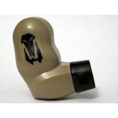 arm troll right with black wristband and skull pattern