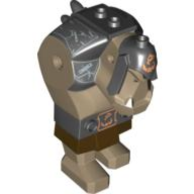 body giant fantasy era troll with black armor pattern