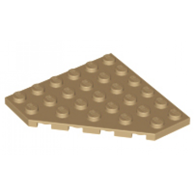 dark tan wedge plate 6 x 6 cut corner
